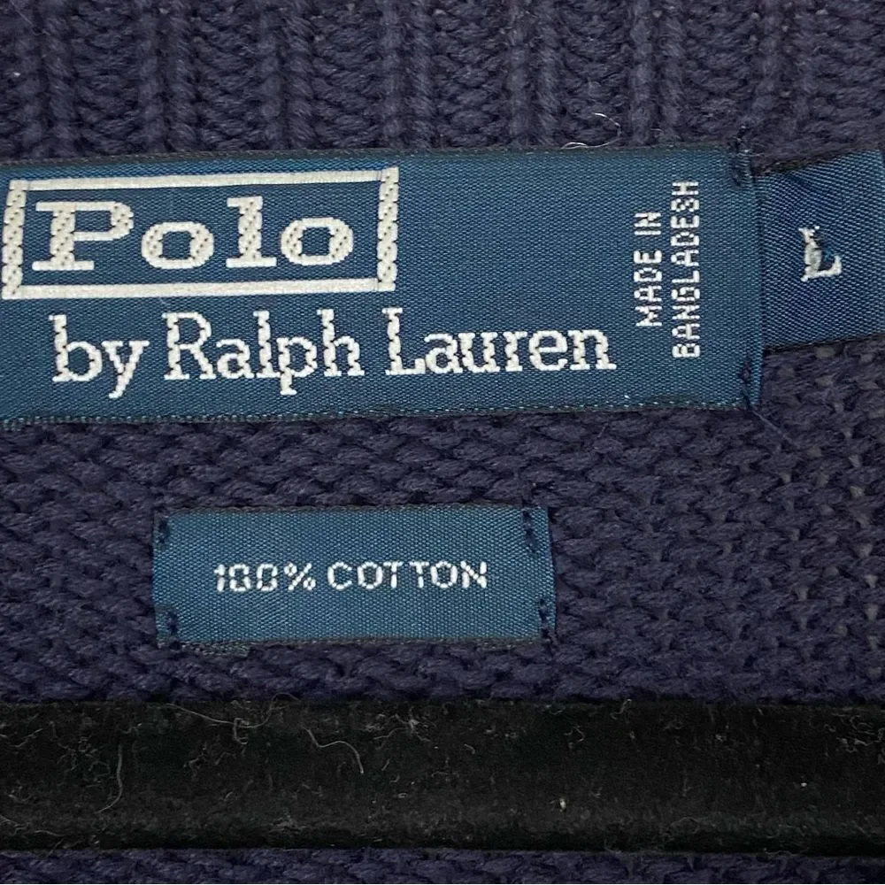 Polo Ralph Lauren Men L Long Sleeve Waffle Knit Thermal Shirt Pullover‎ Sweater
